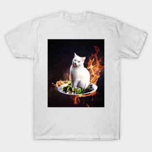 Confused Space Cat - Woman Yelling at Cat Meme T-Shirt